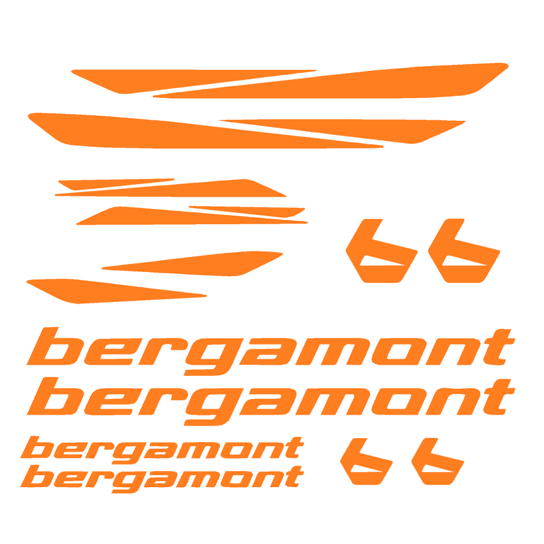 Bergamont Bicycle Stickers and Graphics for Cycle Body Mountain Bike Racing Combo Vinyl Die-Cut Decals