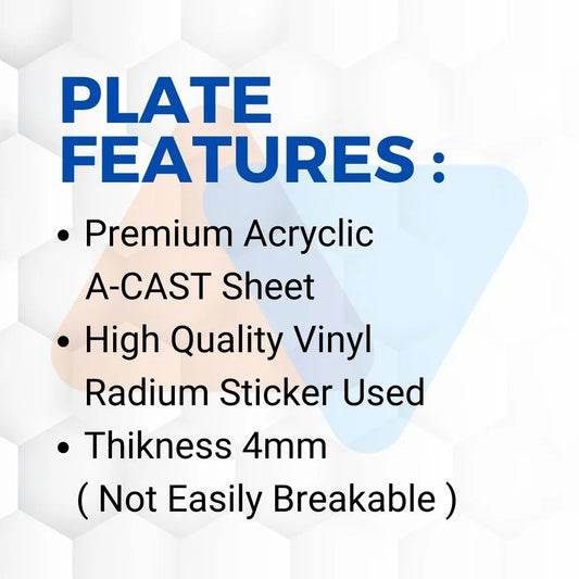 Premium Stylish Name Number Plate ( 2 Letter Only )