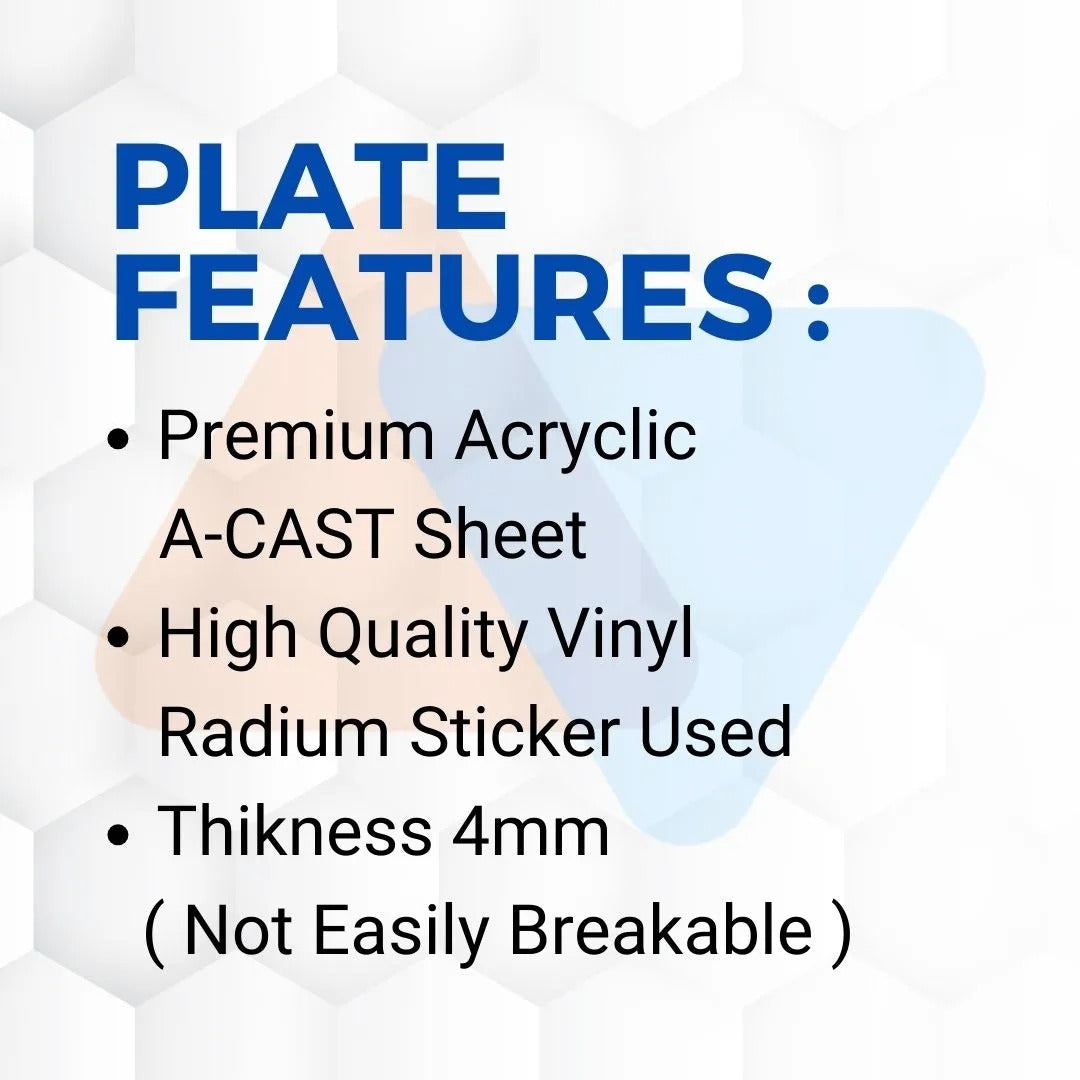 Premium Cartoon Number Plate