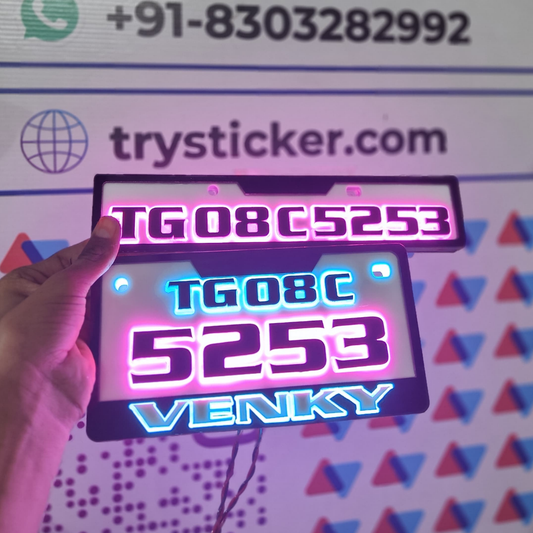 Premium LED Lighting 3D Number Plate
