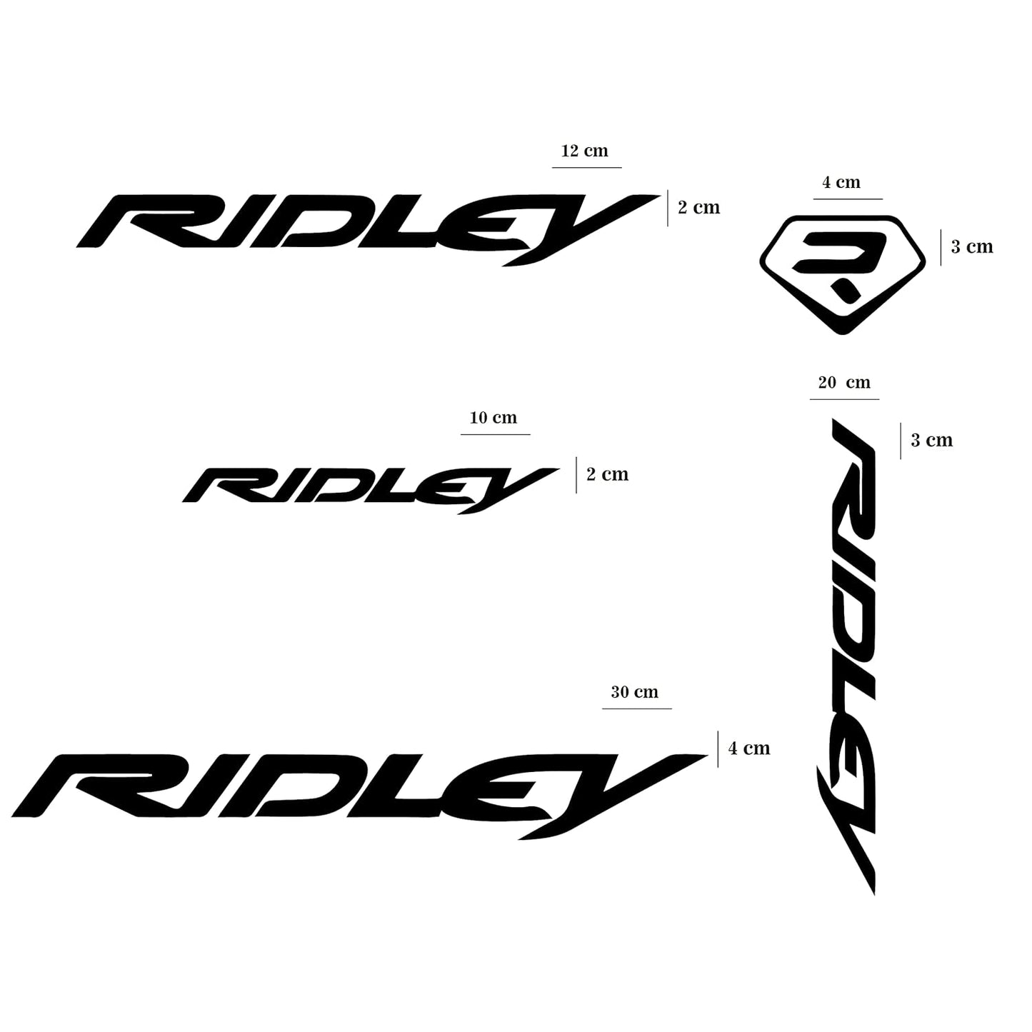 Try Sticker Ridley Bicycle Stickers and Graphics for Cycle Body Frame Mountain Bike Racing Combo Radium Vinyl Die-Cut Decal, ( Multiple Color )