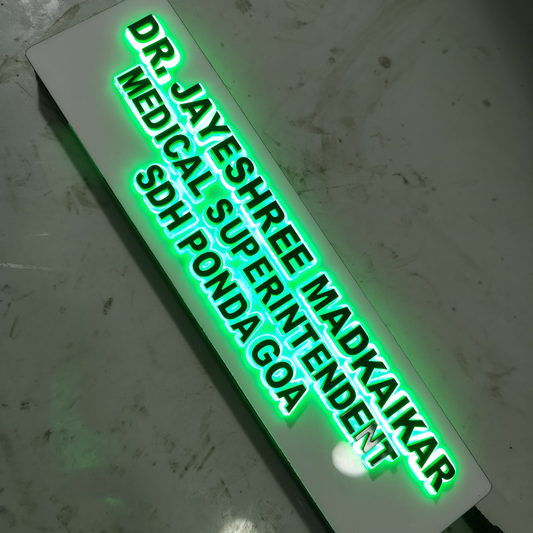 LED Lighting 3D Number Plate