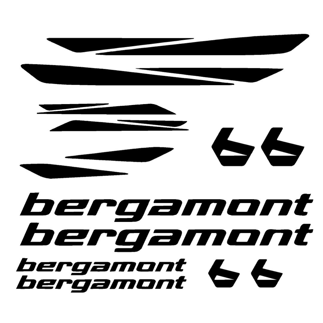 Bergamont Bicycle Stickers and Graphics for Cycle Body Mountain Bike Racing Combo Vinyl Die-Cut Decals
