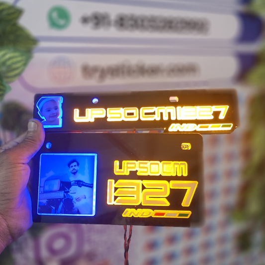 Photo LED Lighting 3D Number Plate