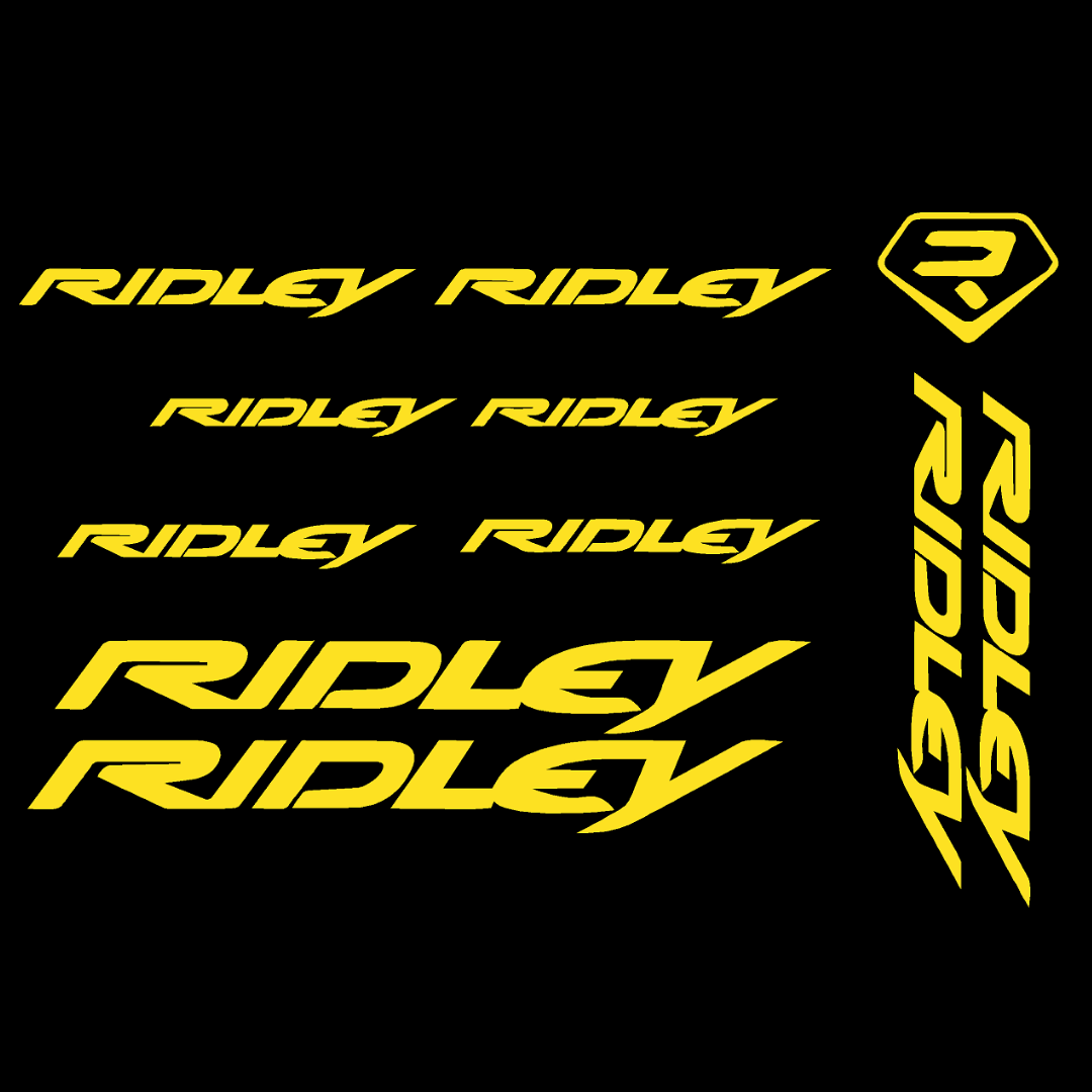 Try Sticker Ridley Bicycle Stickers and Graphics for Cycle Body Frame Mountain Bike Racing Combo Radium Vinyl Die-Cut Decal, ( Multiple Color )