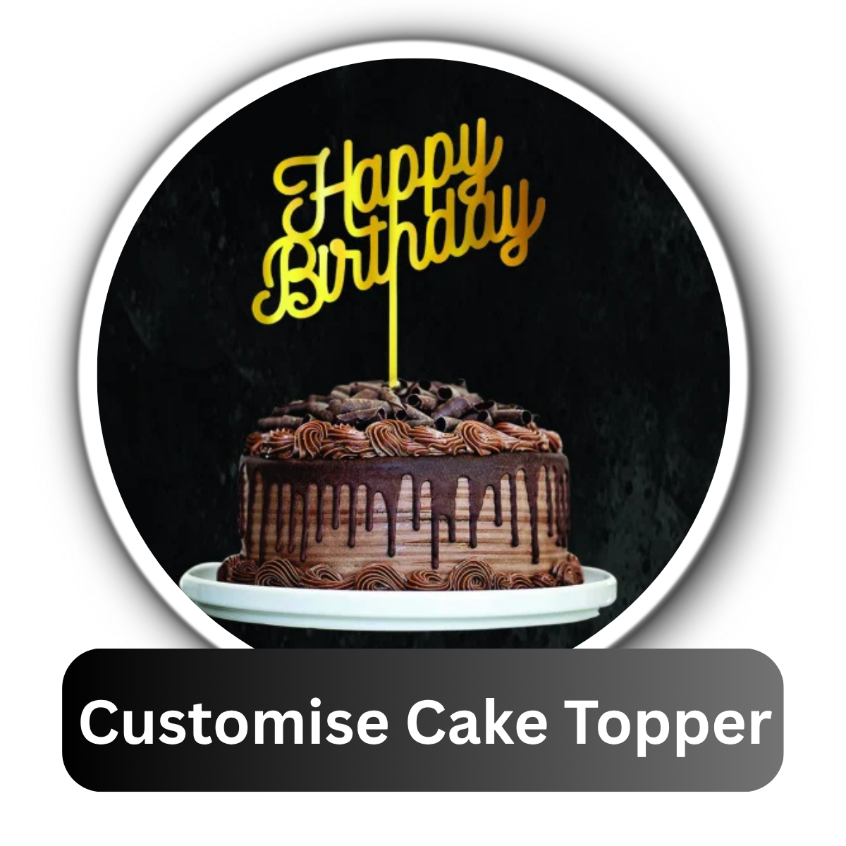 Customized Acrylic Cake Toppers – Name, Age & Theme-Based | Trysticker