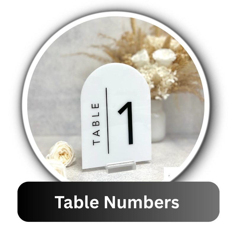 Table Numbers – Custom Acrylic Event Stands