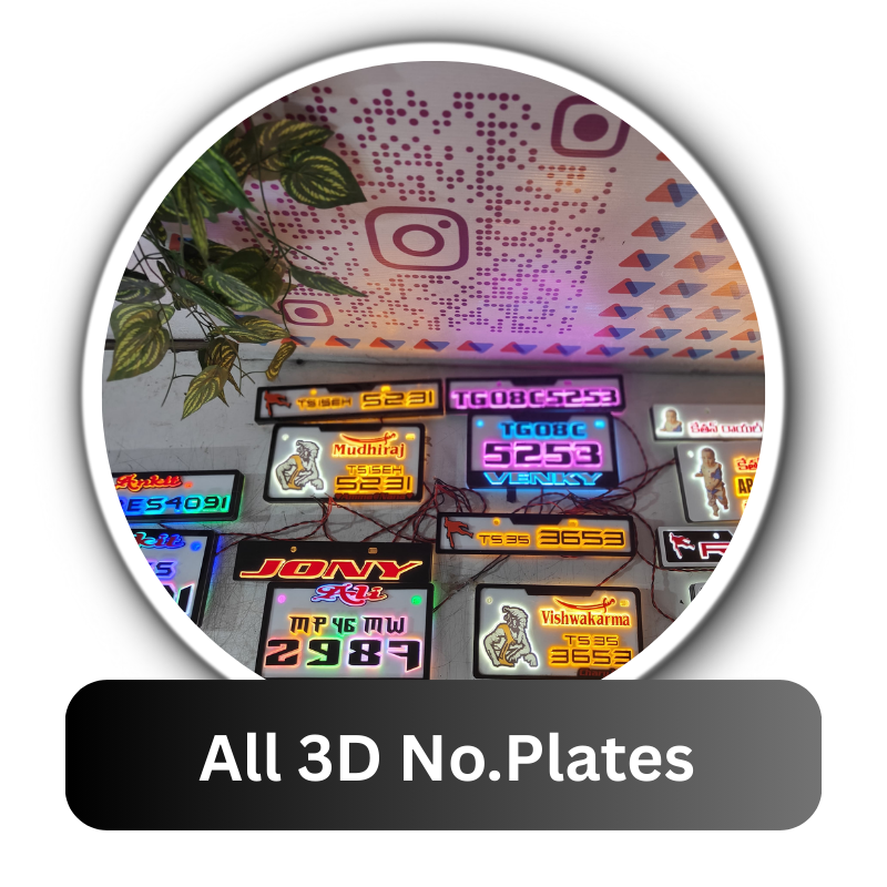 3D Number plates