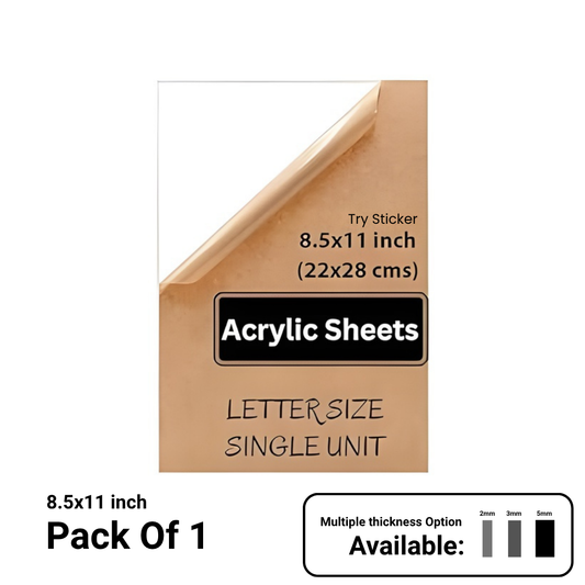 Transparent Acrylic Sheets Plexiglass Sheets for DIY Art & Craft 8.5 x 11 inch