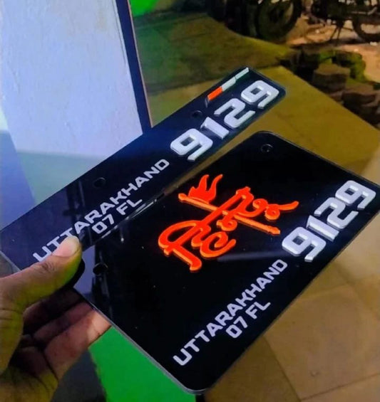 Hindu 3D Number Plate