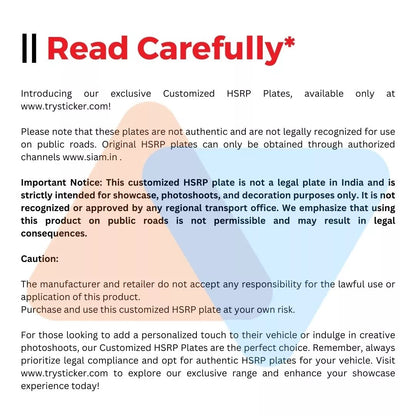 Car IND Number Plate