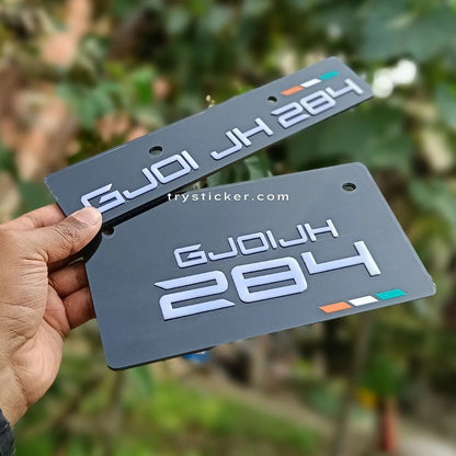 Premium Claasy Number Plate ( Black )