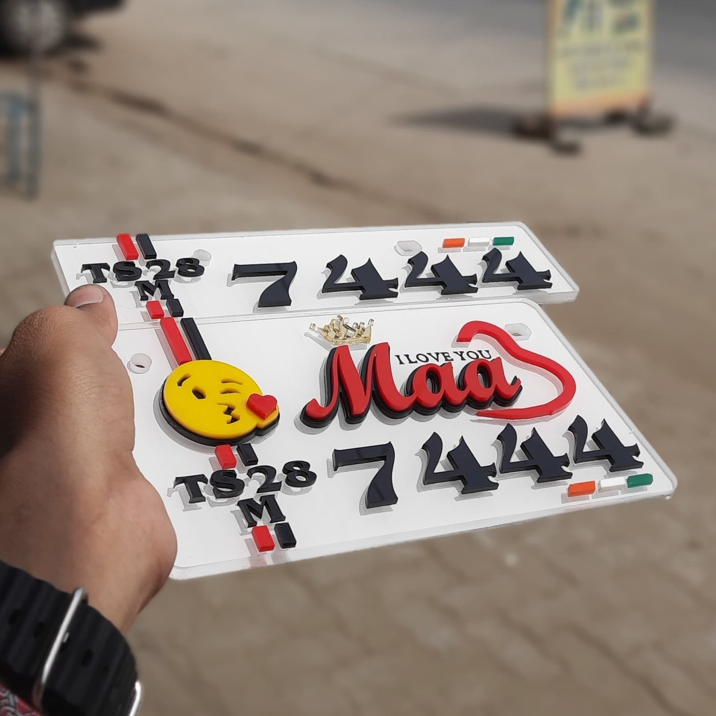 Maa 3D Number Plate