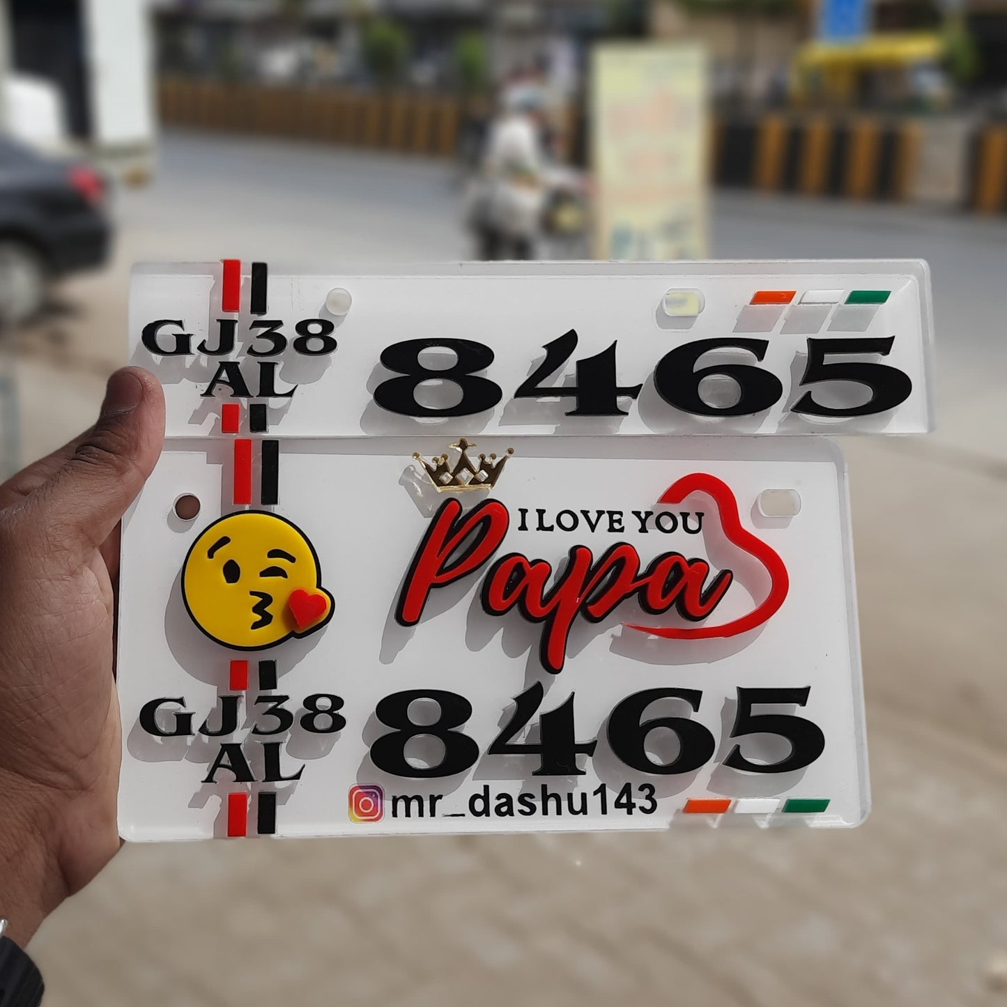 Papa 3D Number Plate