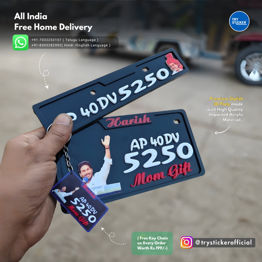 YS JAGAN 3D Number Plate