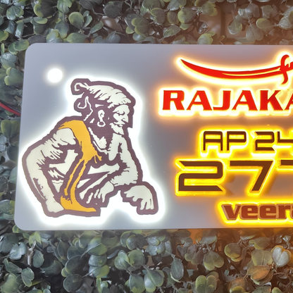 Rajaka's Lighting 3D Number Plate