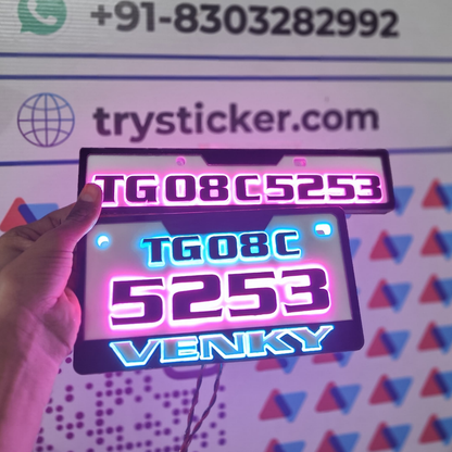 Premium LED Lighting 3D Number Plate