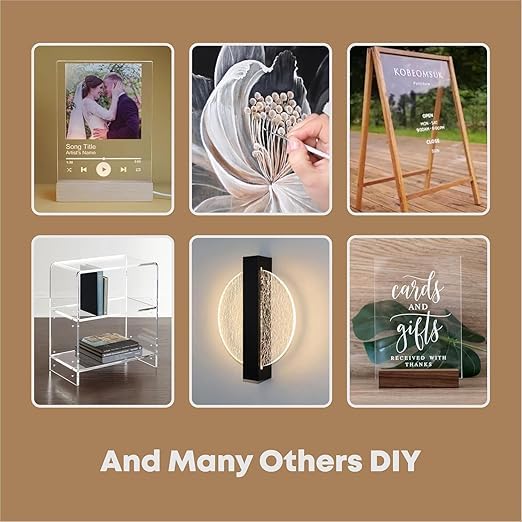 Clear/Transparent Acrylic 1 pieces Plexiglass Sheet 12"x18" DIY Projects