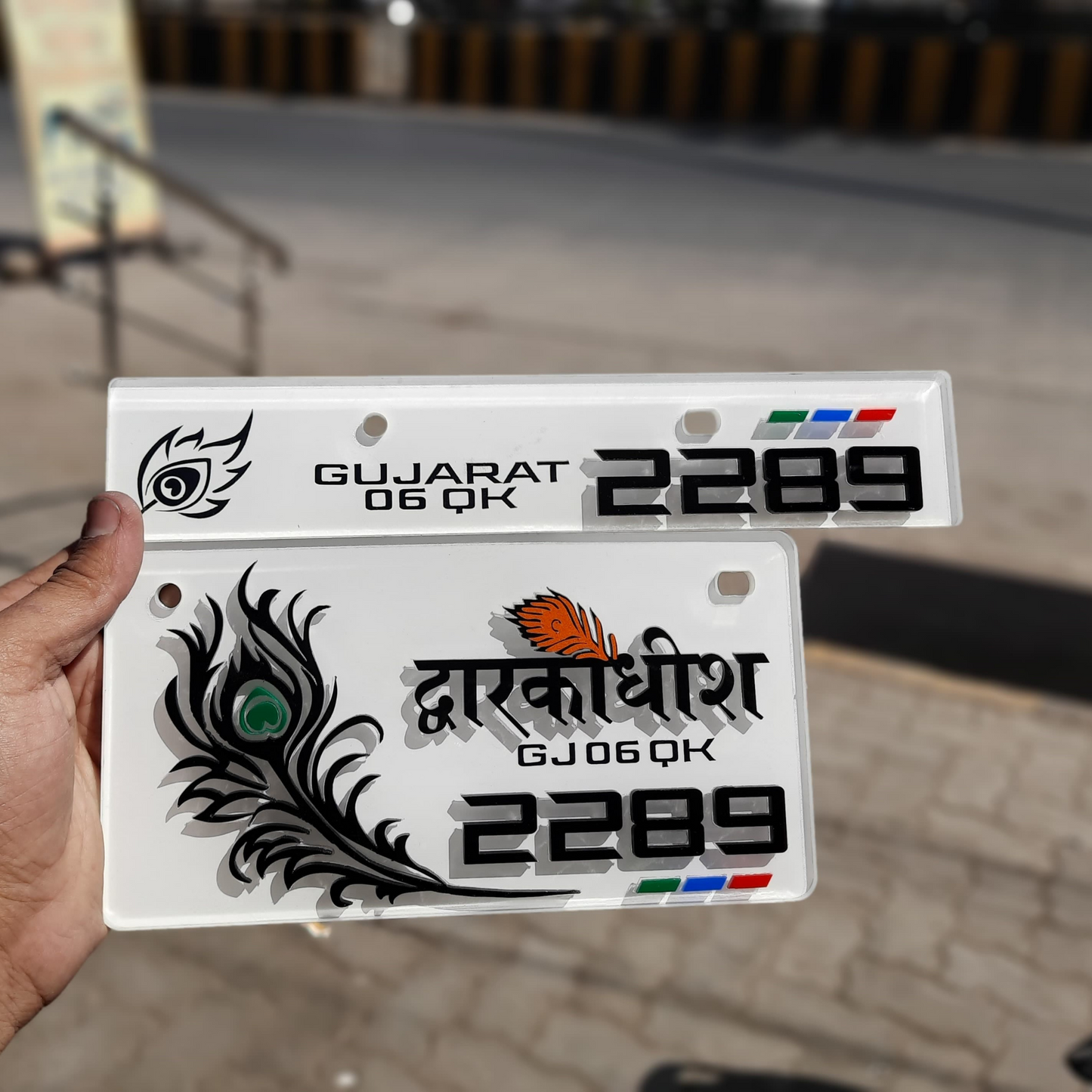 Dwarikadhish 3D Number Plate