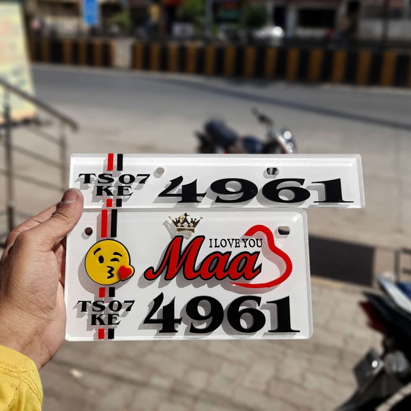 3D Maa Premium Number Plate