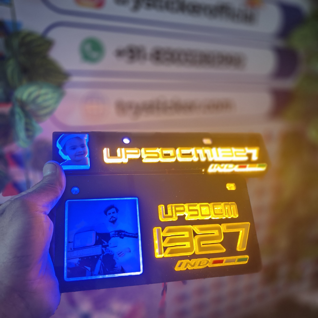 Photo LED Lighting 3D Number Plate