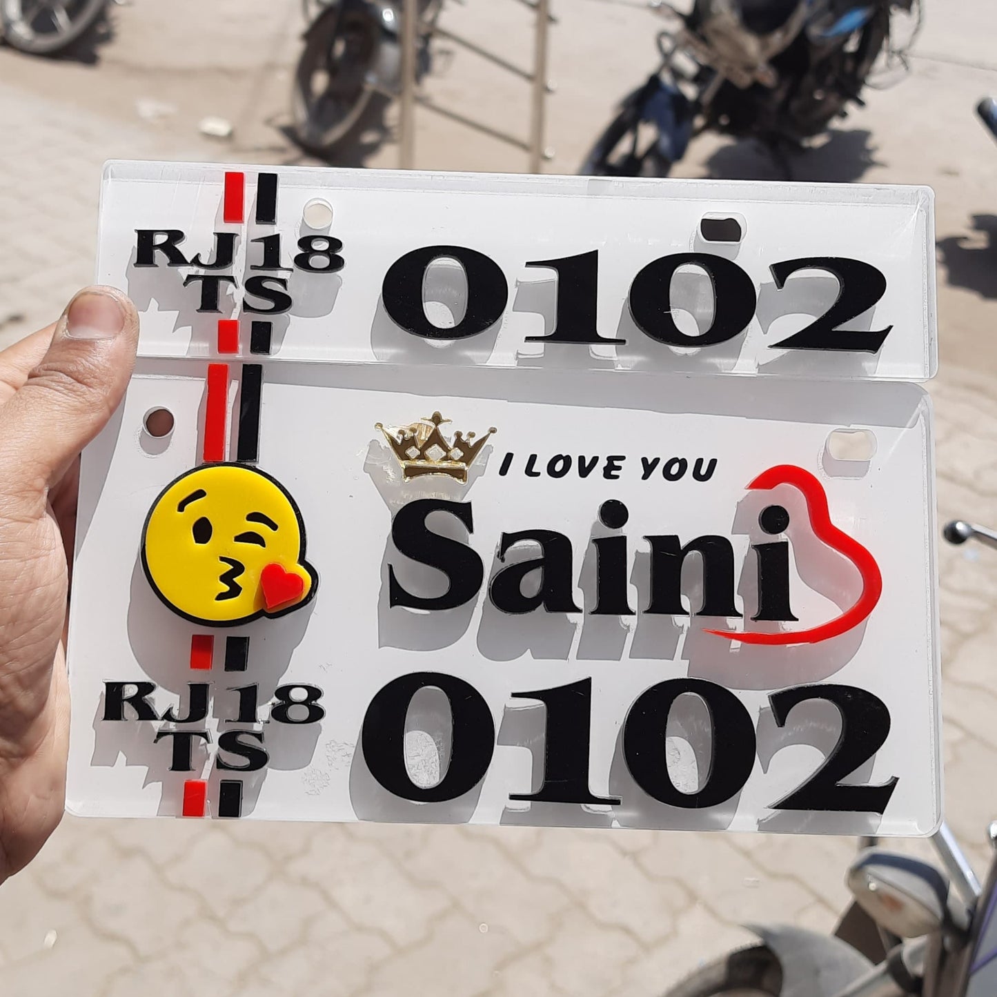 Saini 3D Number Plate