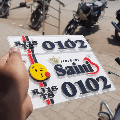 Saini 3D Number Plate