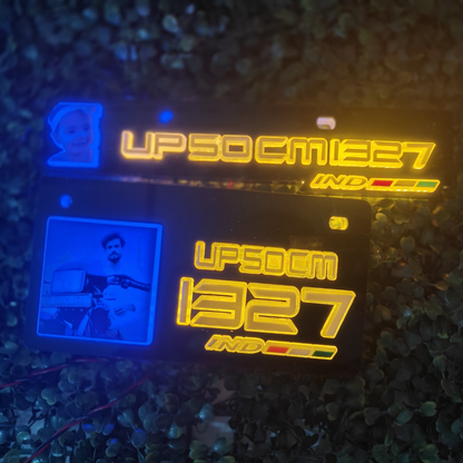 Photo LED Lighting 3D Number Plate