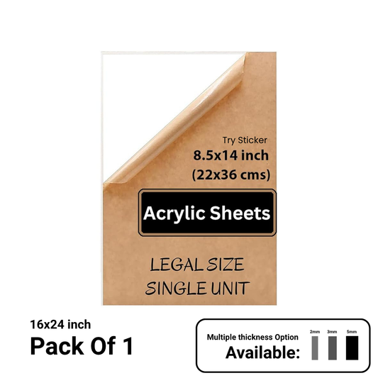 Transparent Acrylic Sheets Plexiglass Sheets  for DIY Art & Craft 8.5x14 inch