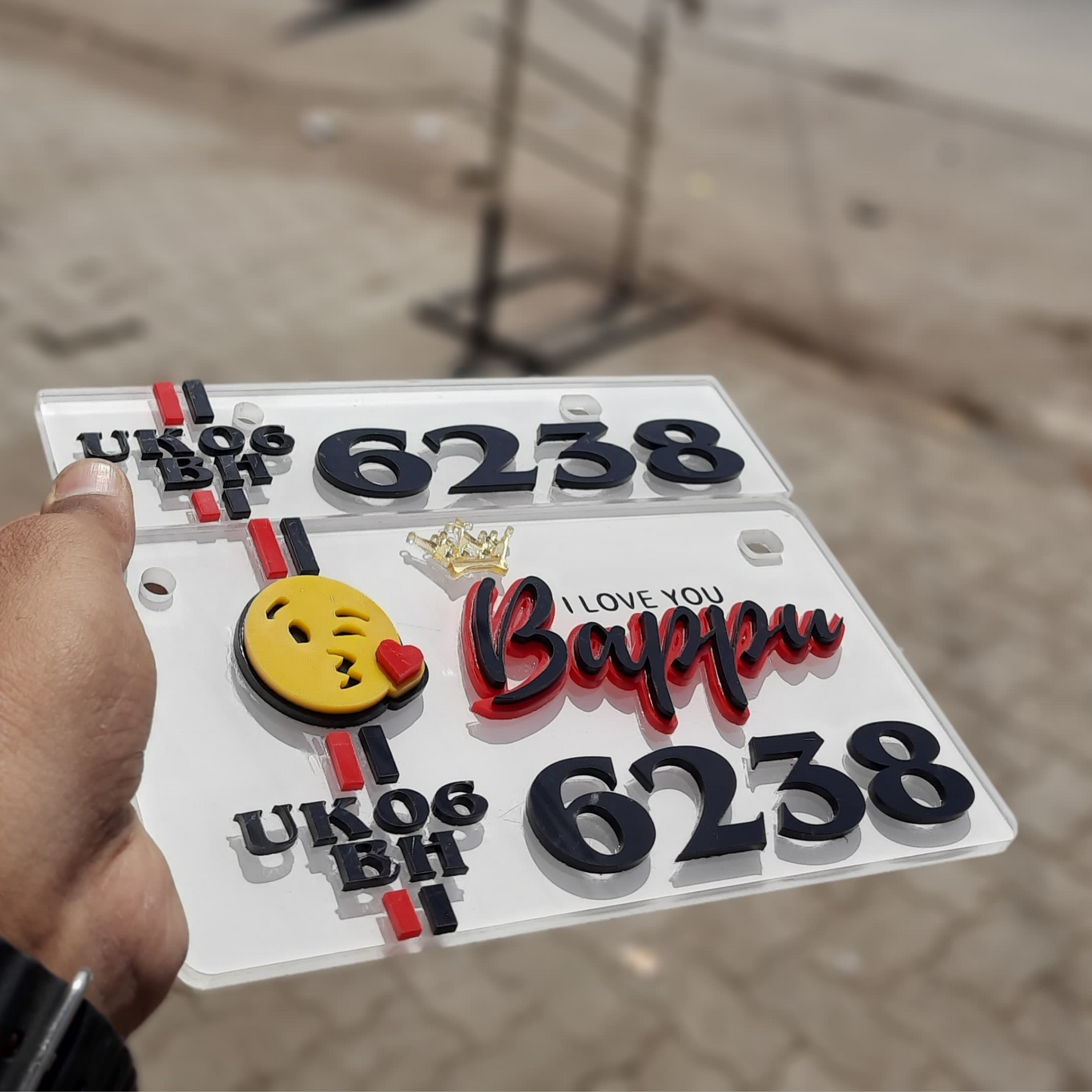 Bappu 3D Number Plate