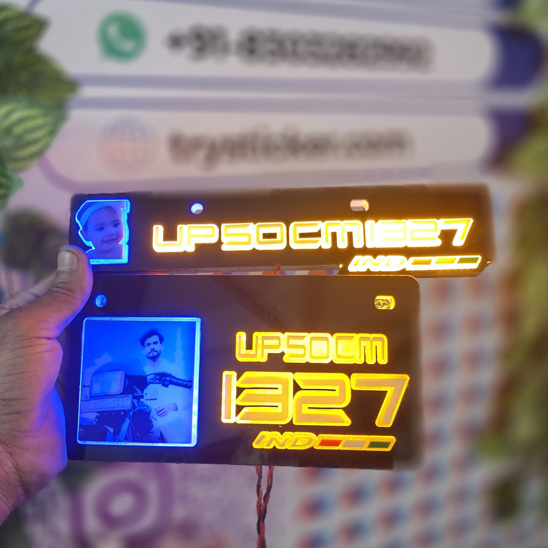 Photo LED Lighting 3D Number Plate