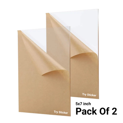 Transparent Acrylic Sheets Plexiglass Sheets Pack of 2 for DIY Art & Craft 5 x 7 inch