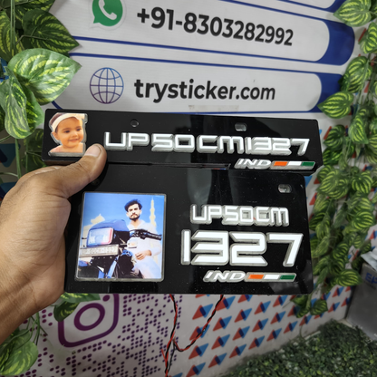 Photo LED Lighting 3D Number Plate