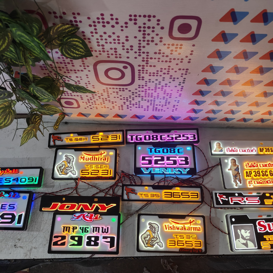 Sawariya Seth Lighting 3D Number Plate