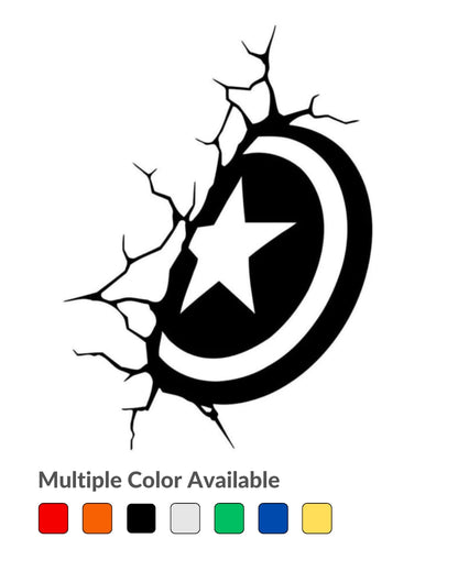 Avengers Captain America Stylish Creative Vinyl Radium Sticker