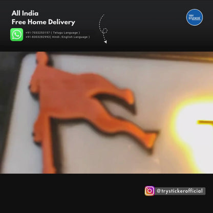 Mudhiraj LED Lighting 3D Number Plate