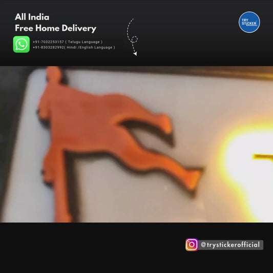 Mudhiraj LED Lighting 3D Number Plate