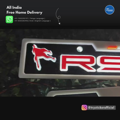 Photo LED Lighting 3D Number Plate