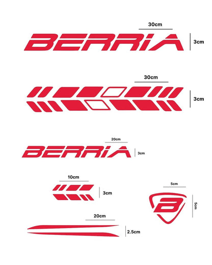 Try Sticker Berria Bicycle Stickers and Graphics Creative Vinyl Radium Sticker, Pack of 9 ( Multiple Color)