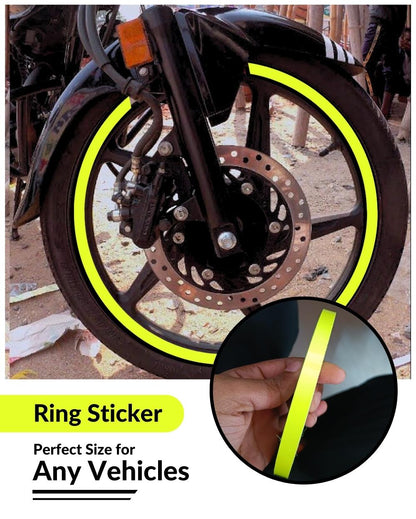 Bike Ring Creative Vinyl Radium Sticker ( Jugunu Color )