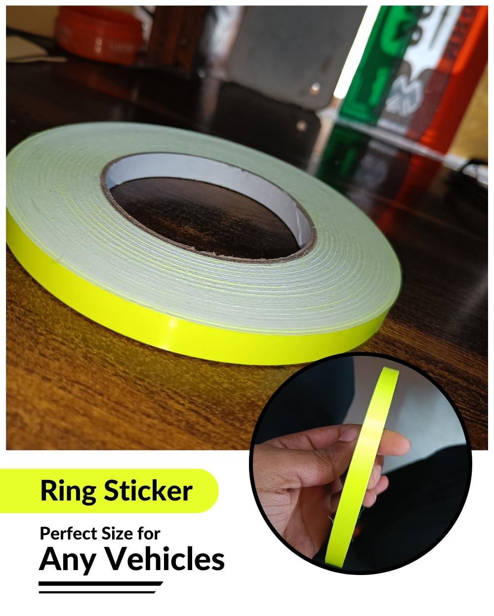 Bike Ring Creative Vinyl Radium Sticker ( Jugunu Color )