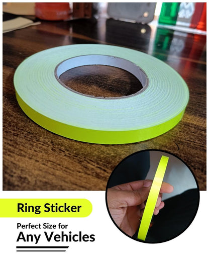 Bike Ring Creative Vinyl Radium Sticker ( Jugunu Color )