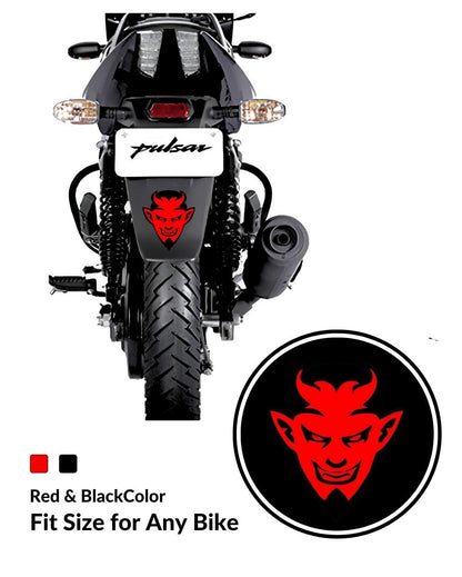 Devil Face Bike Back Creative Stylish Vinyl Radium Sticker