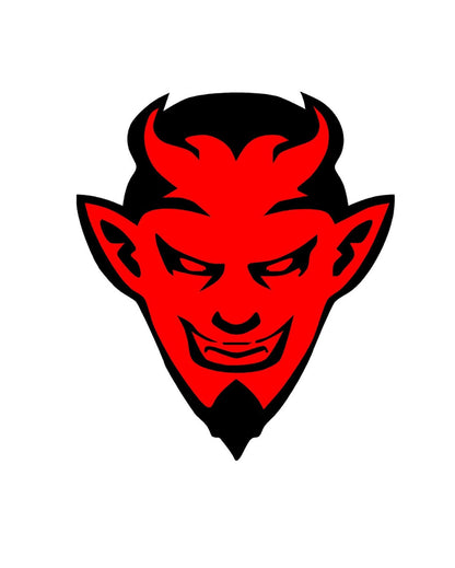 Devil Face Bike Back Creative Stylish Vinyl Radium Sticker