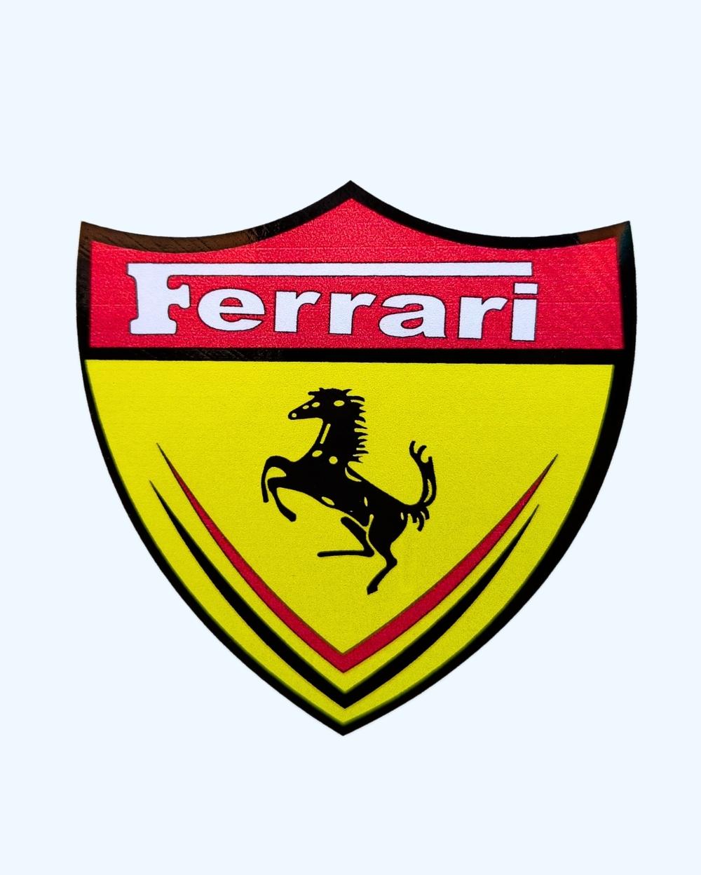 Ferrari Logo Print Vinyl Radium Sticker / Bhole Nath