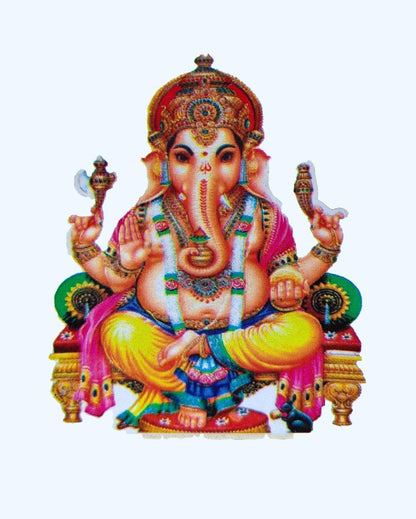 Ganesh Ji Print Vinyl Radium Sticker