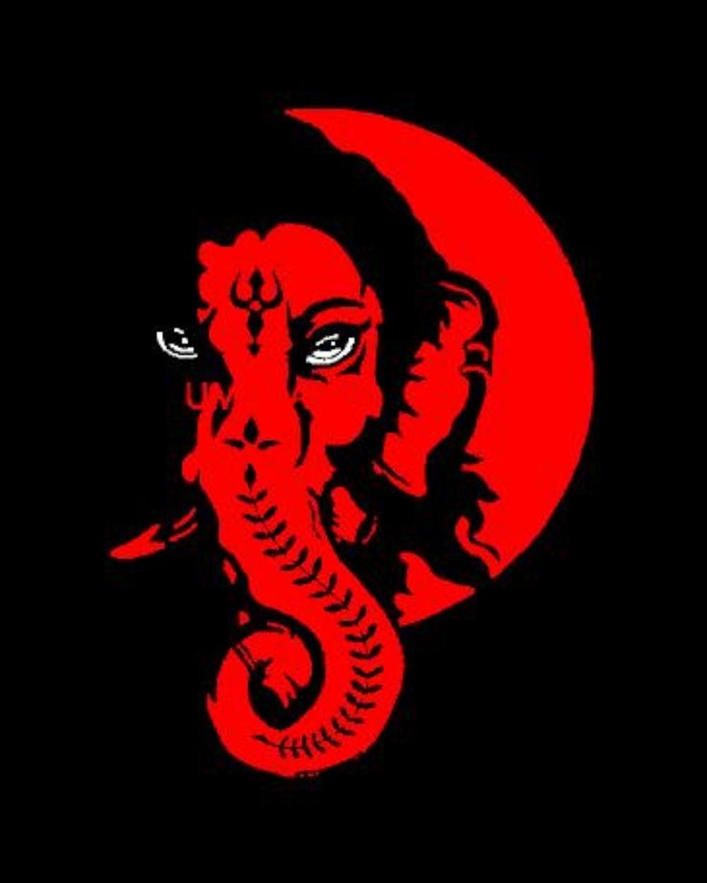 Ganesh Ji Stylish Creative Vinyl Radium Sticker / Ganapati