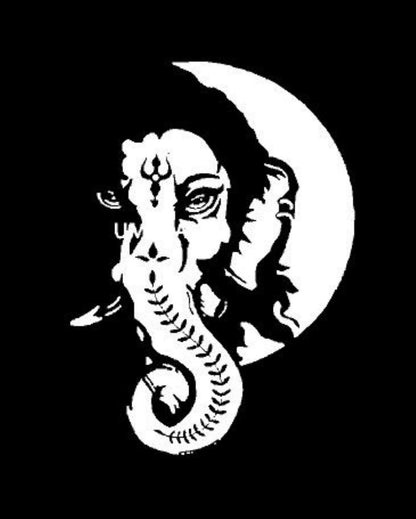 Ganesh Ji Stylish Creative Vinyl Radium Sticker / Ganapati