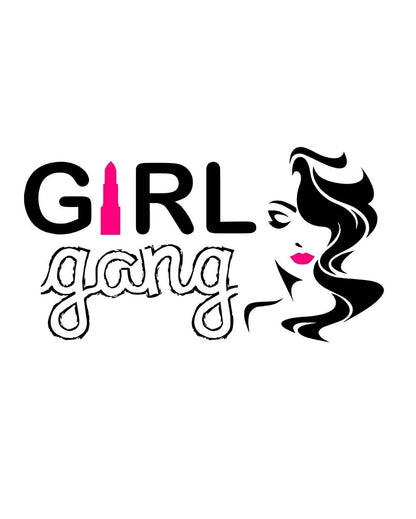 Girl Gang Stylish Creative Vinyl Radium Sticker ( Black - Red )