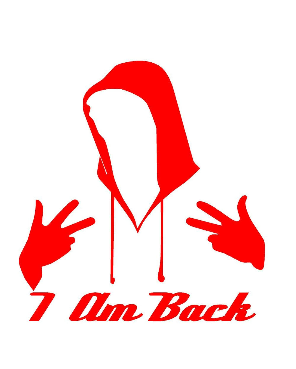 I am back Stylish Creative Vinyl Radium Sticker